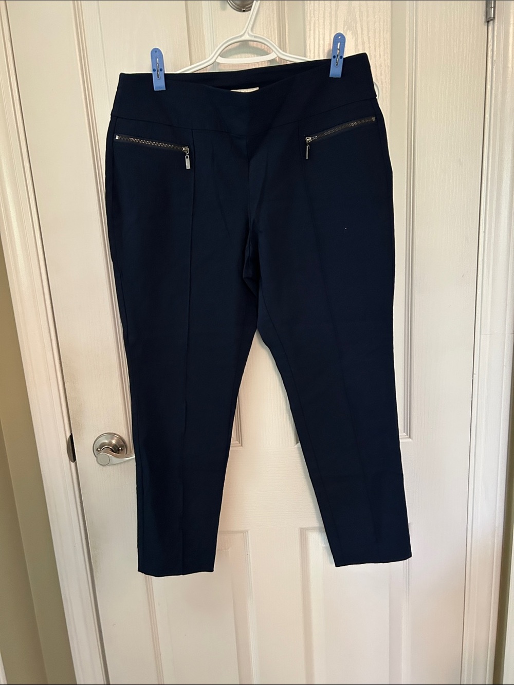 Style & Co. Cropped Ponte Ankle Pants - Navy Blue